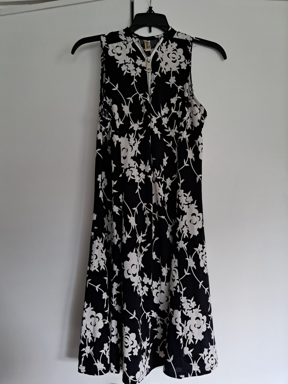 Shoreline Black Dress with White Floral Print